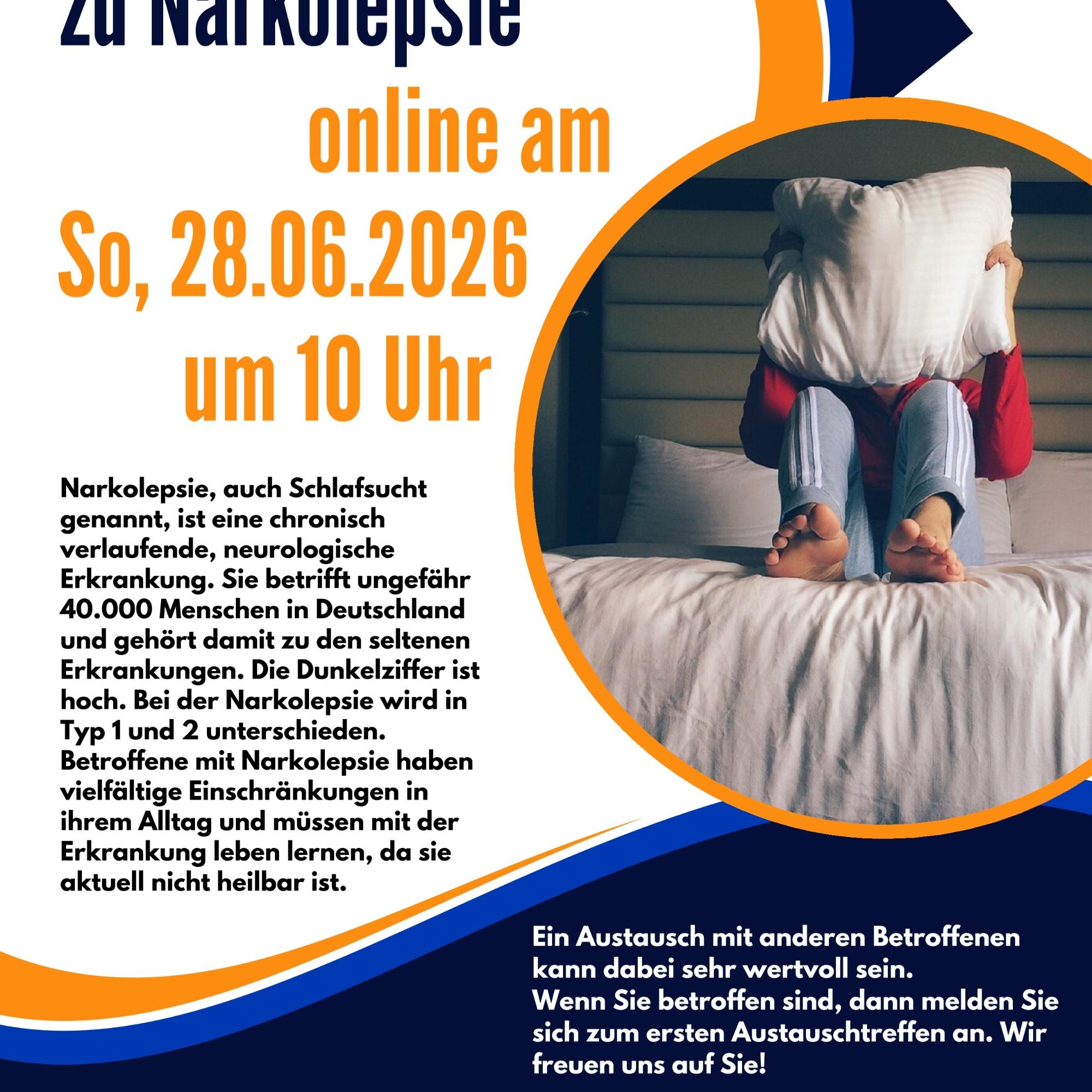 Online-Austauschtreffen zu Narkolepsie